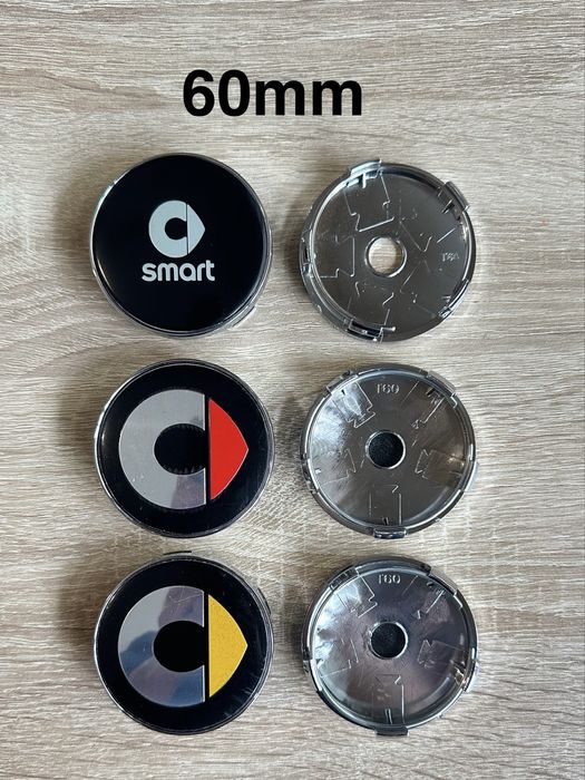 Conjunto 4 Centros Jantes Smart 56mm 60mm