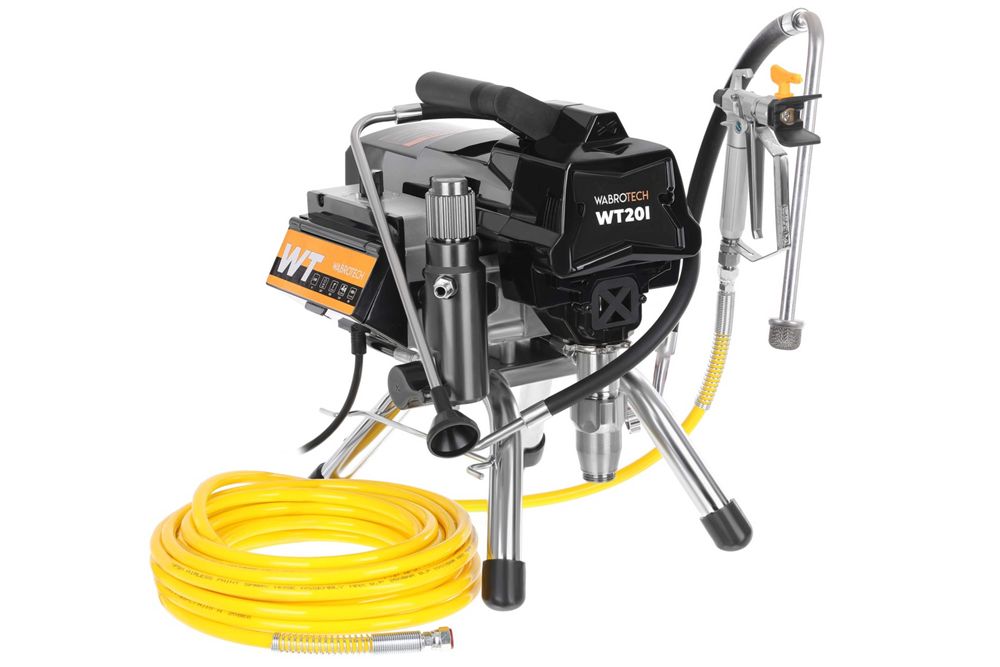 Agregat malarski WABROTECH WT20i hydrodynamiczny do farb ścian elewacji maszyna natryskowa bezpowietrzna 1100W wydajność 2L malowanie natrysk pistolet