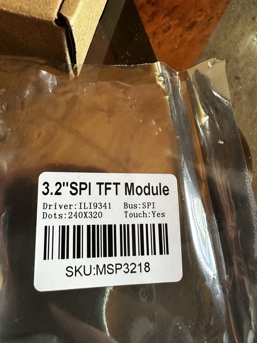 TFT LCD 3,2" SPI 240x320 ILI9341 Arduino, STM32, Raspberry Pi