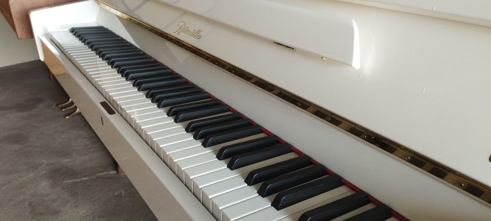 Piano vertical branco Ritmuller Oferta Transporte e afinação