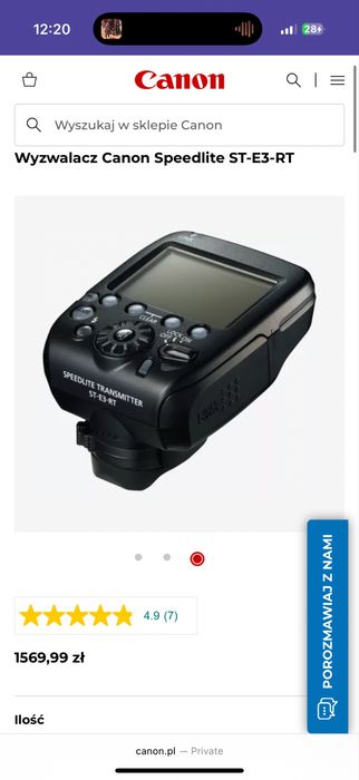 Speedlite transmitter canon St e3 rt