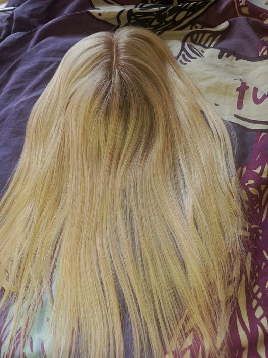 Topper tupet blond