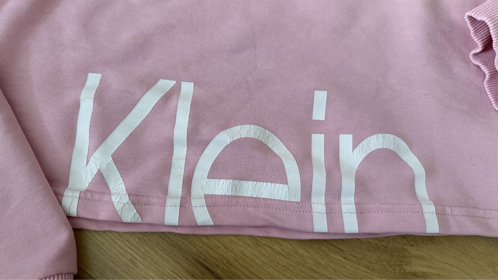 Krótka bluza z kapturem rozmiar M 38 różowa Calvin Klein