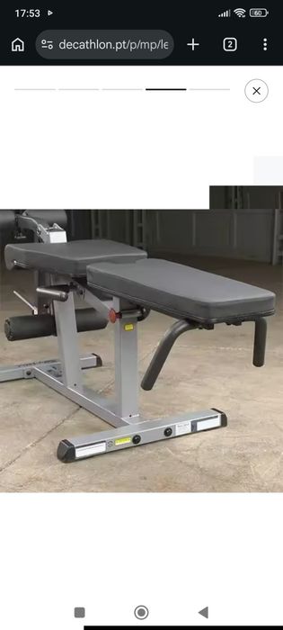 Máquina leg curl/leg extension body solid como nova