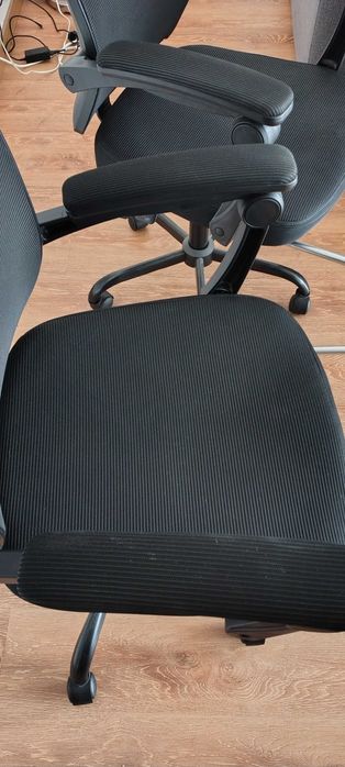 Cadeira de escritório ergonómica, com apoio de cabeça, apoio lombar e apoio de pés (2 unidades)