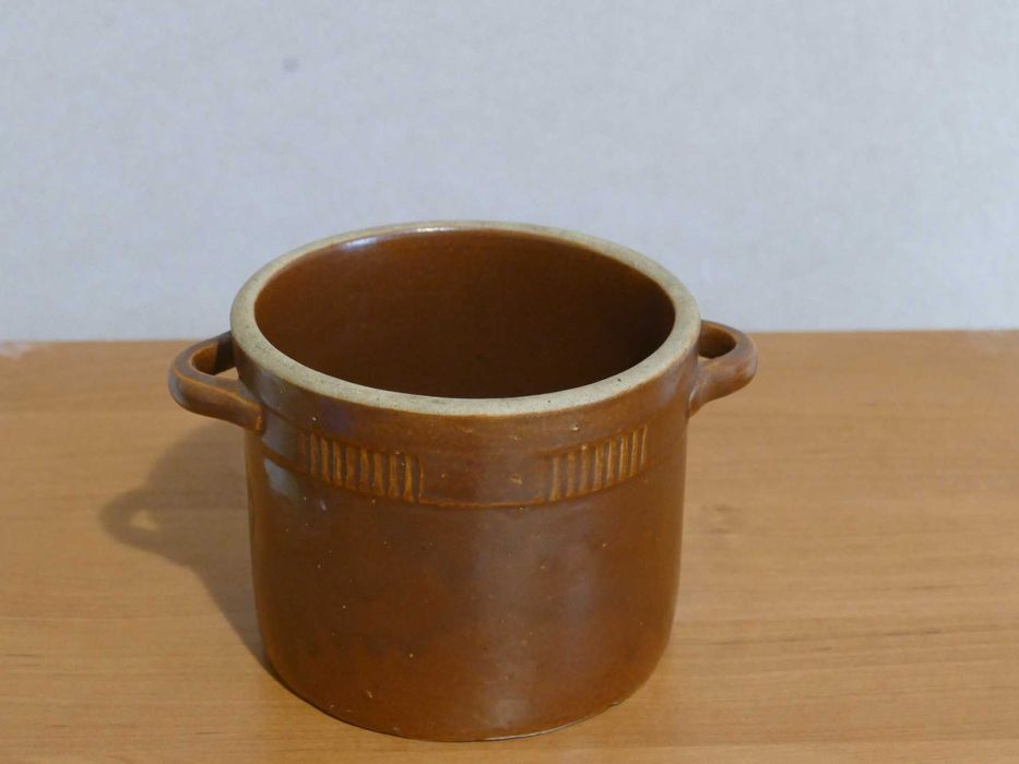 garnek kamionka miska bochnia prl antyk 1 litr