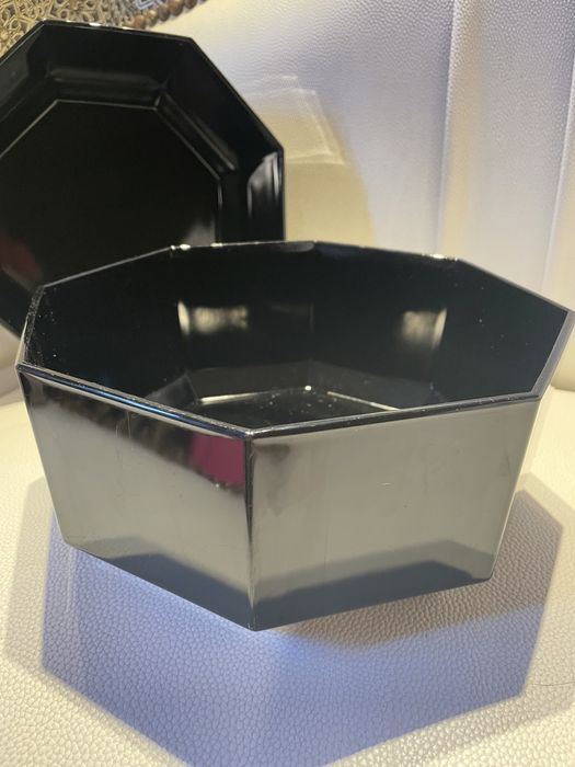 Duas saladeiras em loiça preta brilhante Zara Home