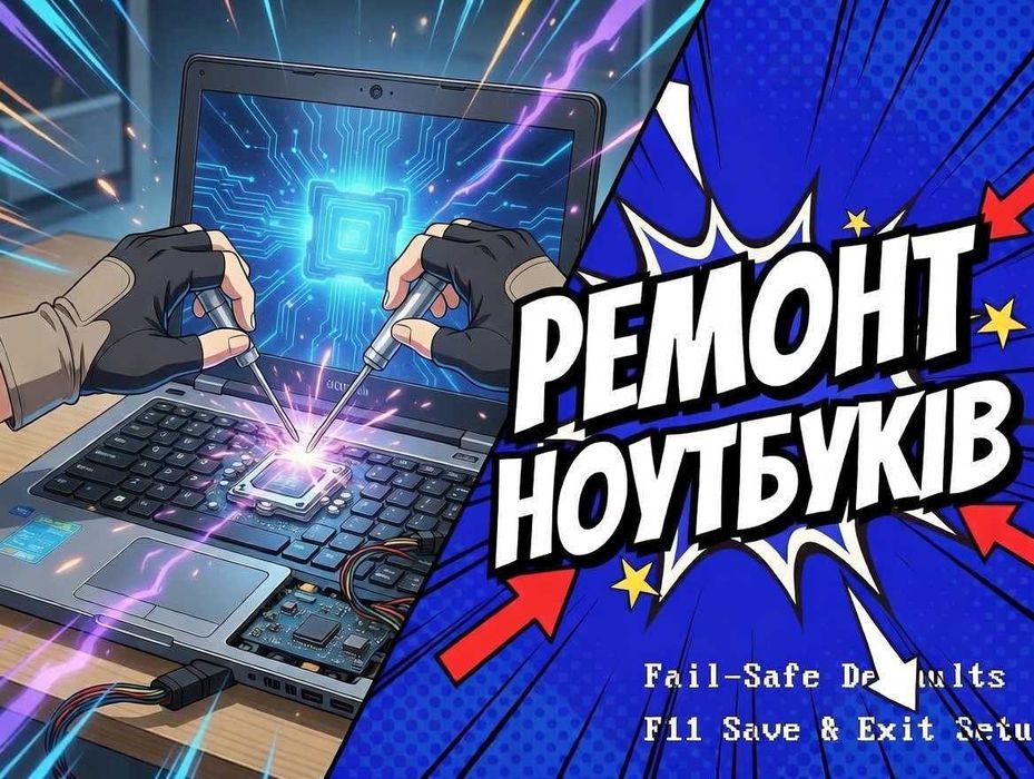 Ремонт НОУТБУКІВ та КОМП’ЮТЕРІВ • виїзд майстра • швидко • гарантія