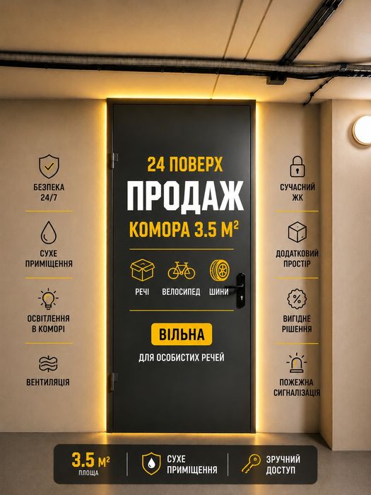 Продам Комору | ЖК «Яскравий» | 24 поверх| Мінський масив|