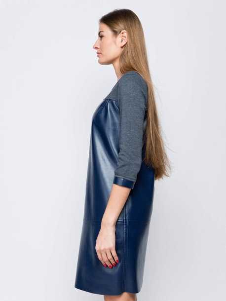 Платье из экокожи, размер 42, XS S