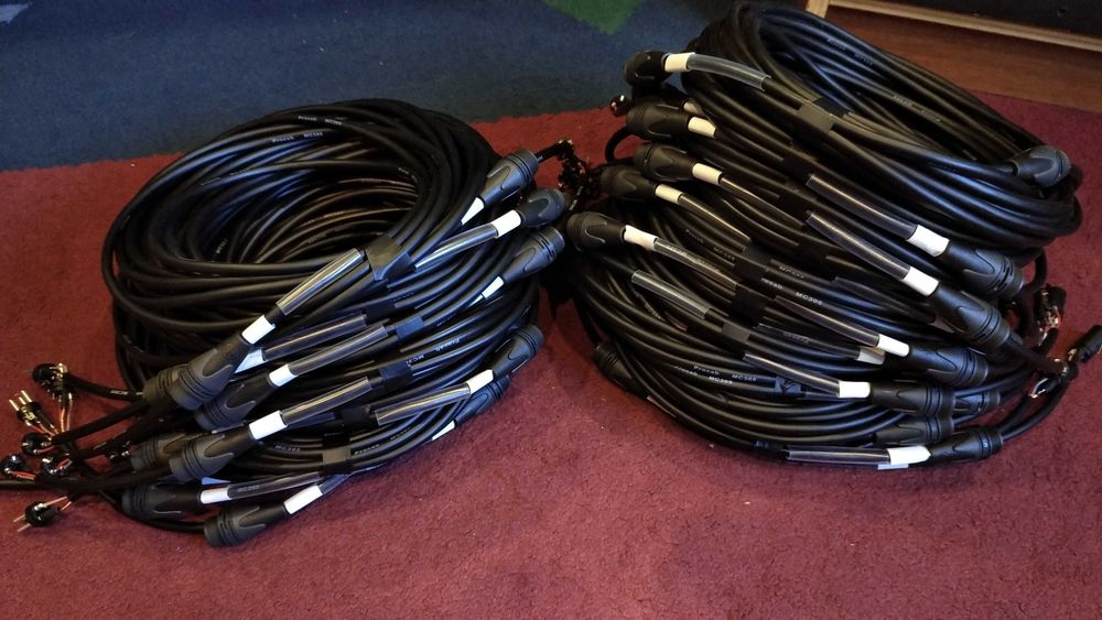 Cabos XLR, DMX, powercon, schucko, Harting, Link LK