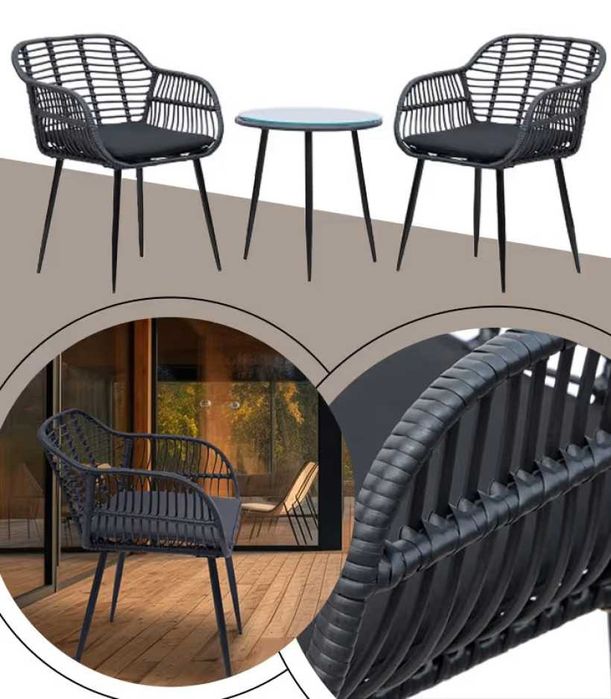 Zestaw mebli ogrodowych Napoli ponadczasowa elegancja na balkon, taras