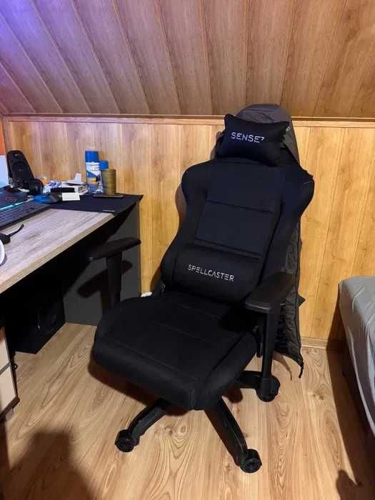 NOWY Fotel Gamingowy Materiałowy Ergonomiczny Obrotowy Biurowy Krzesło