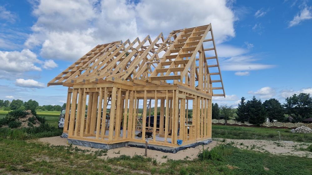 Dom konstrukcja drewniana szkieletowa