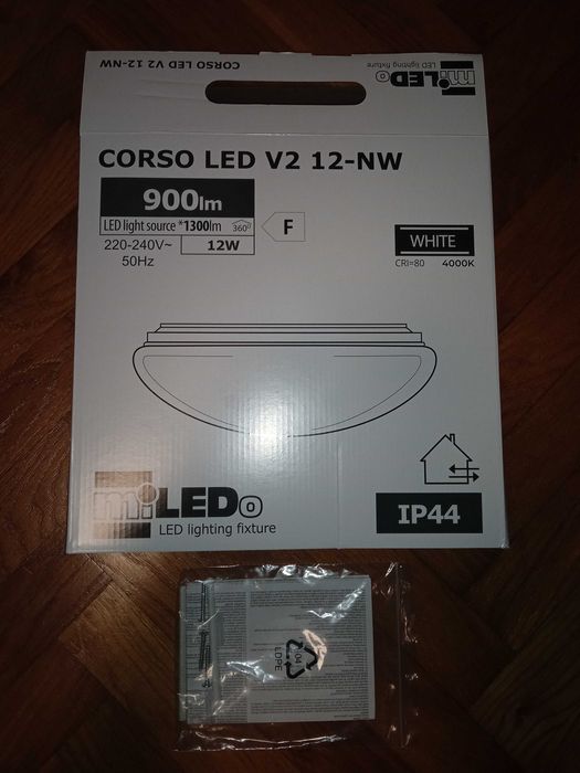 Plafoniera hermetyczna CORSO LED V2 12-NW 900lm 12W