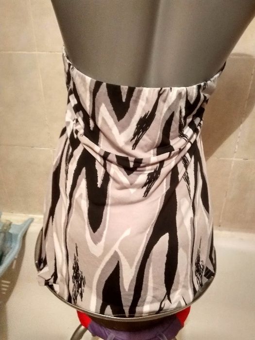 туника лето как масло бело серая румыния 16-18 52 xl майка топ блузка