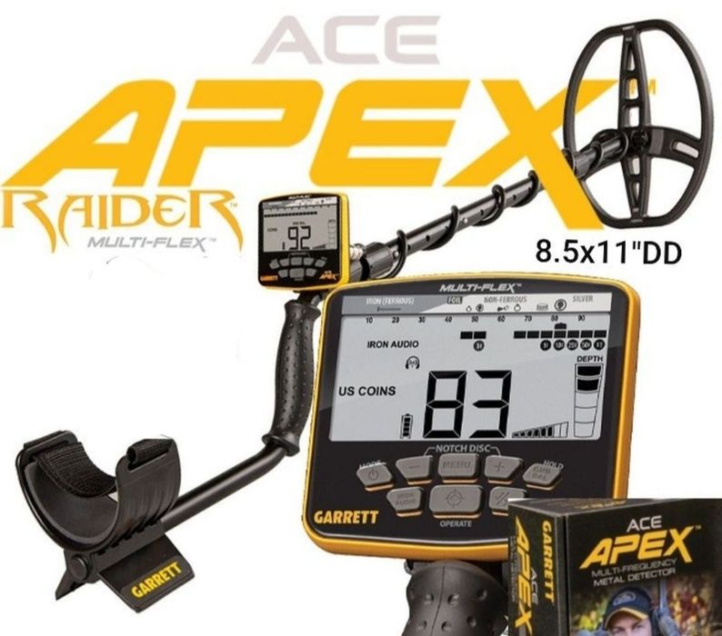Металошукач Garrett ACE APEX 8.5x11"DD/Офіційна Гарантія