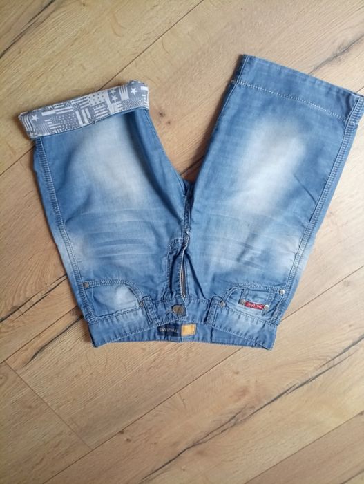 Spodenki chłopięce jeansowe 164