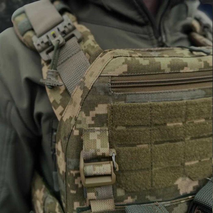 Плитоноска Warmor Gen.3 Pro ПІКСЕЛЬ + 3 підсумки під АК. Кордура.