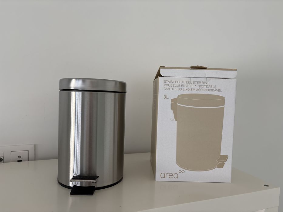 Caixote do lixo WC em aço inoxidável, NOVO