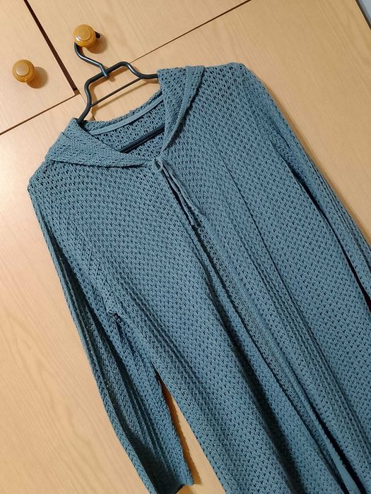 Sweterek narzutka płaszczyk ażurkowy