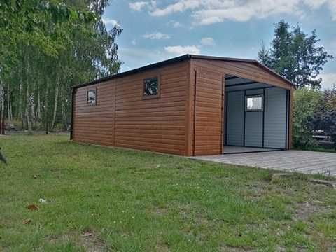 Garaż blaszany 4x6 dwuspad od PRODUCENTA na wymiar (83)