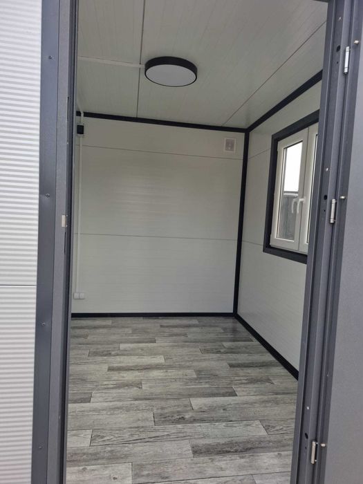 Domek z płyty PIR Stróżówka Portiernia 3,5x2 m Kontener Dostawa