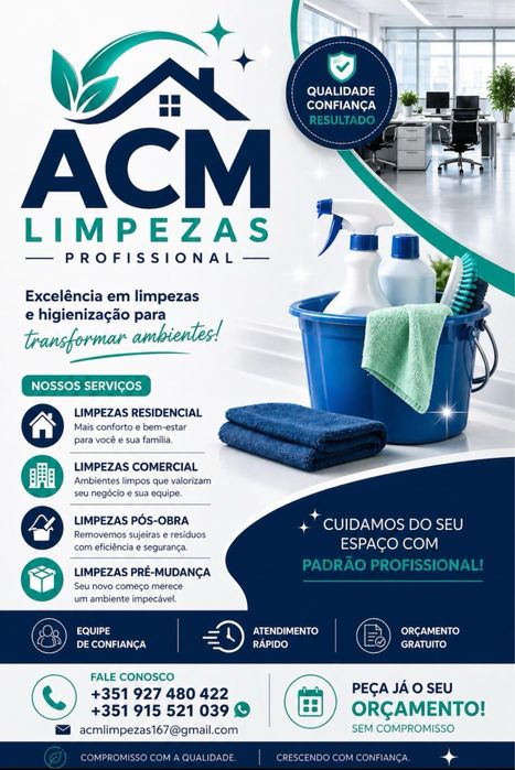 Limpezas com muito rigor