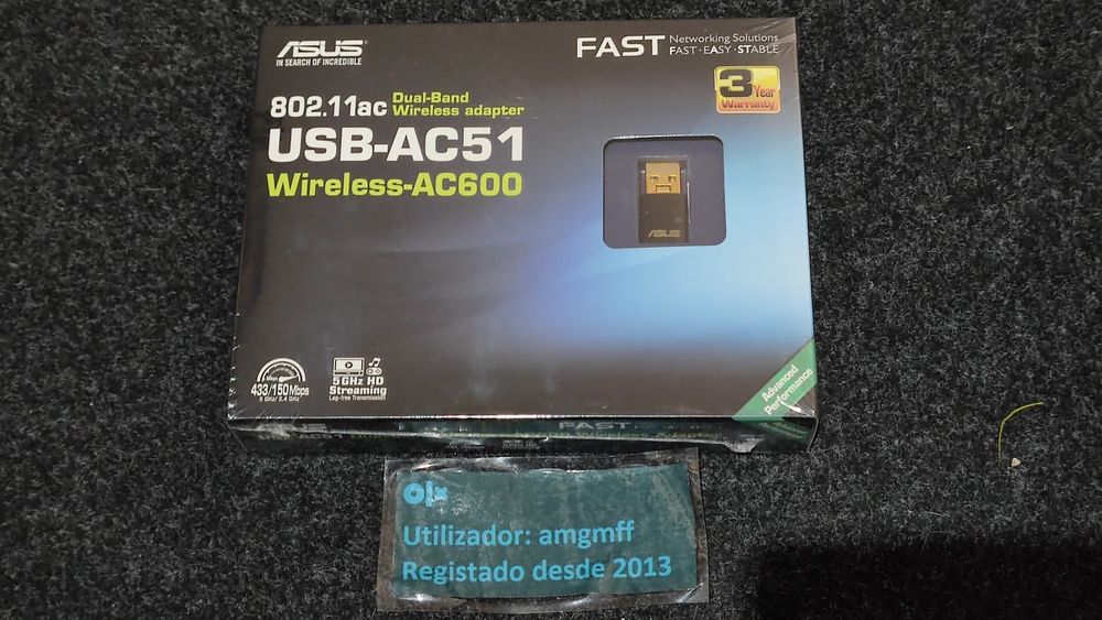 Asus USB AC51 Adaptador USB Dongle Wireless