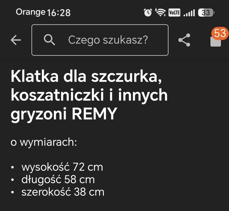 Klatka dla gryzonia