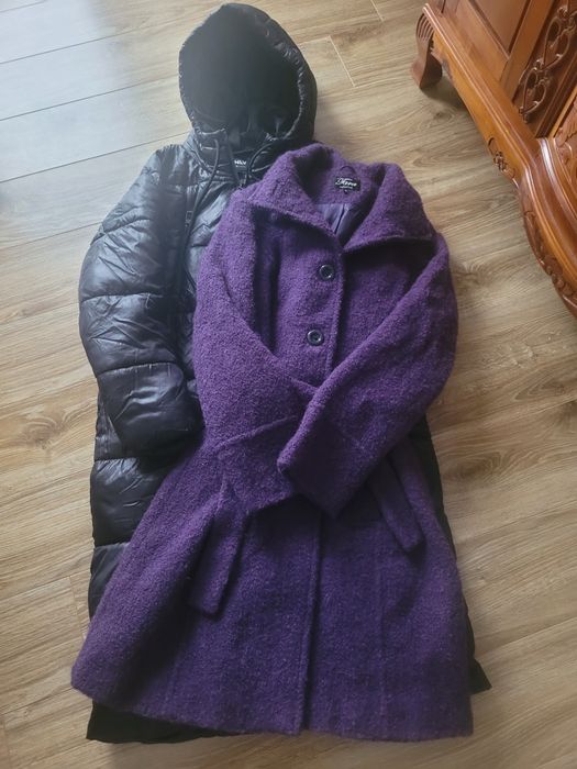 Maxi kurtka długa kurtka zimowa plus płaszcz wełniany