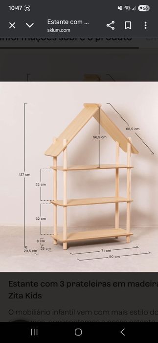 Estante forma de casa