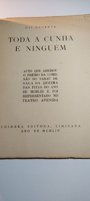 Toda a Cunha e Ninguém - Gil Decente (1954)