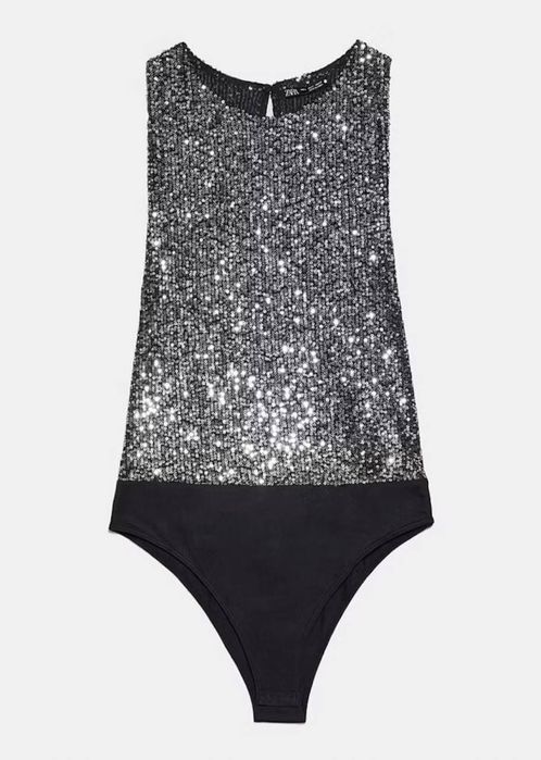 жіноче боді Zara розмір XS. S з паєтками