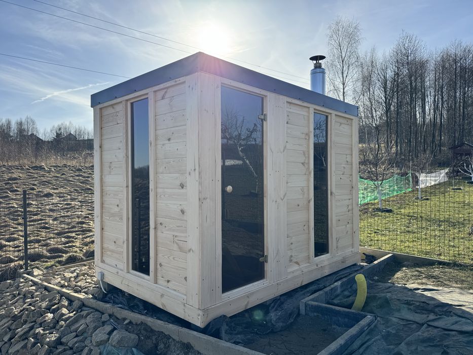 Sauna ogrodowa sauna z przedsionkiem ocieplona dostawa caly kraj