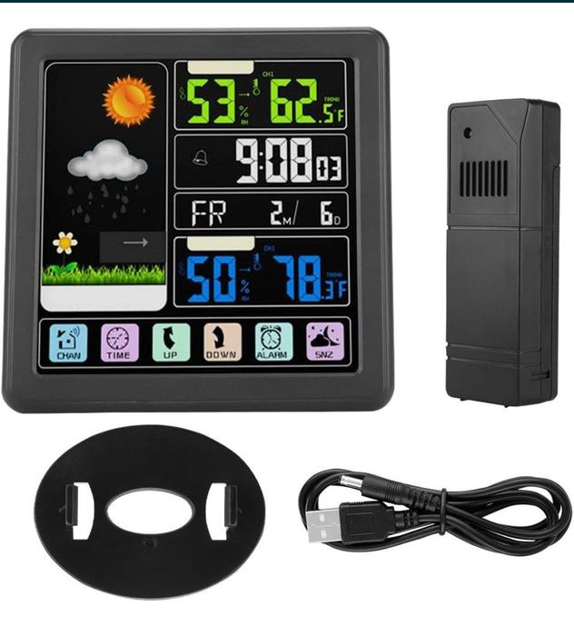 Estação meteorológica TS-3310 higrómetro despertador ecrã touch NOVO