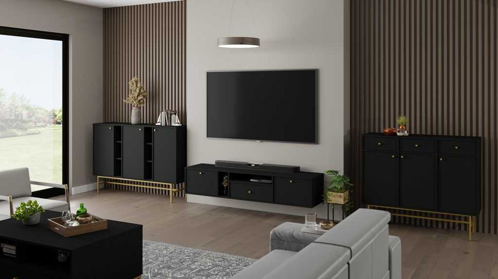 Stolik nocy 2S podwieszana JAKATA 4 Czarny Grafit HIT !!!