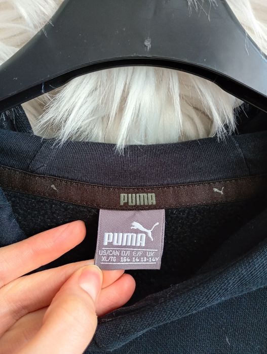 Czarna bluza puma z kapturem xs / xxs