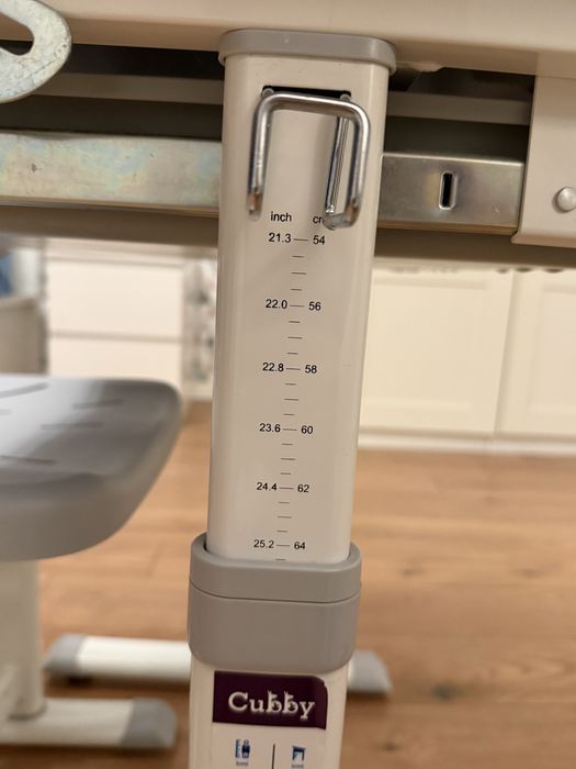 Cubby Sorpresa Grey Regulowane Biurko Z Krzesłem