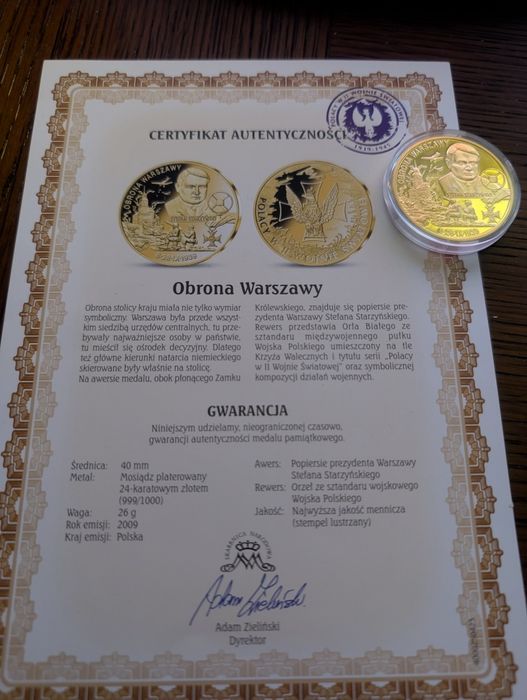 Medal polacy w II wojnie światowej - obrona warszawy