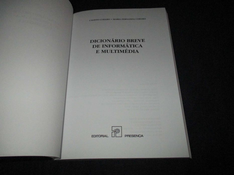 Livro Dicionário Breve de Informática e Multimédia Editorial Presença