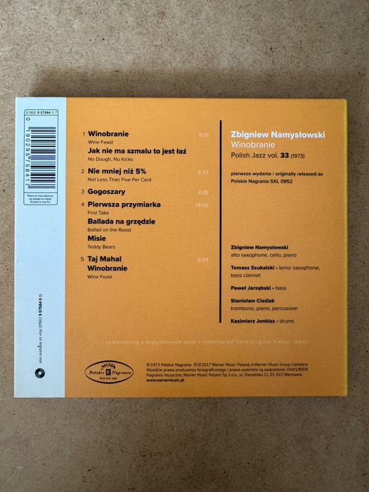 Zbigniew Namysłowski Winobranie CD