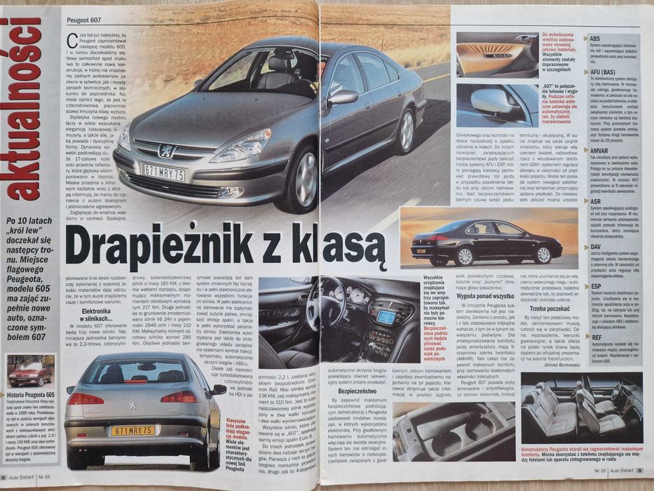 Auto Świat 25.08.1999 Nr 35 231 gazeta motoryzacyjna archiwalny numer
