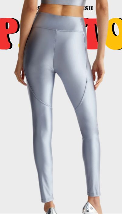 Srebrne Spodnie legginsy Liu jo