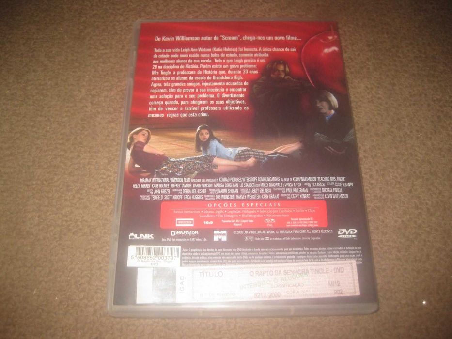 DVD "O Rapto da Senhora Tingle" com Katie Holmes