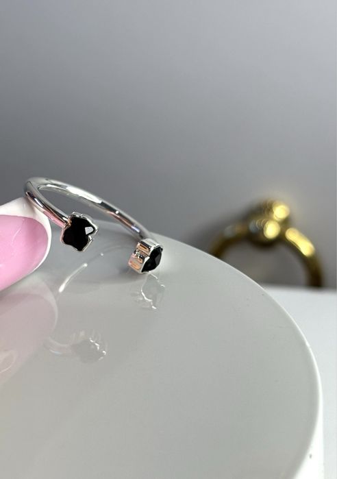 TOUS pierścionek Mini Onix onyks srebro 925