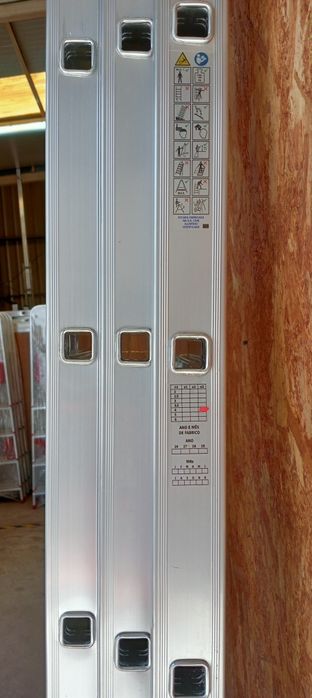 Escada Alumínio Liga 6060 Tripla 3x4m (10m Úteis) Extensível Profissional / Escadote Tesoura | Direto de Fábrica