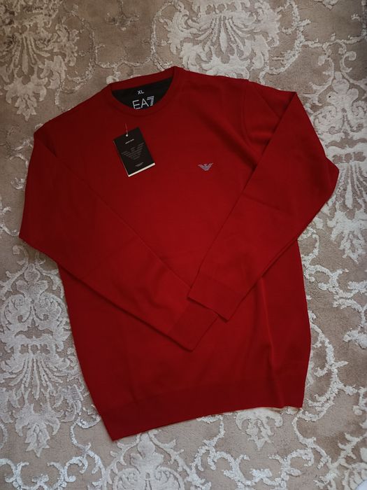 Sweter męski Emporio Armani - bordowy XL