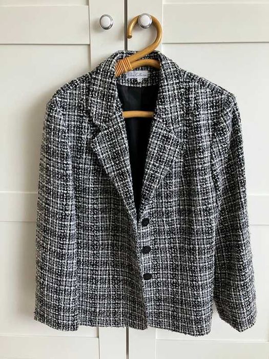 Marynarka damska z wełną Abra Collection - rozmiar 40