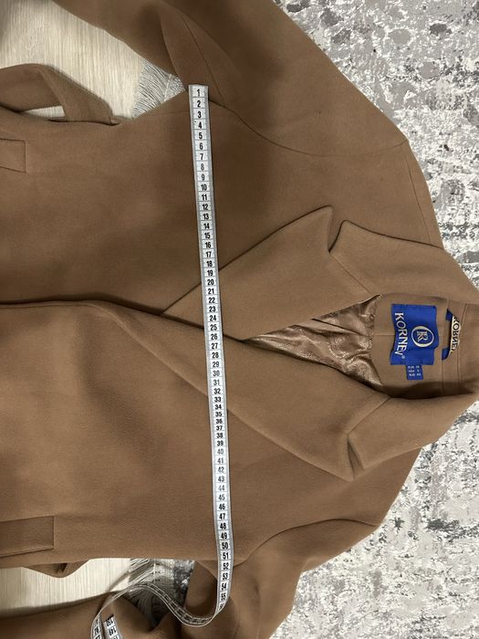 Пальто коричневе , кашемірове , стан нового , розмір s